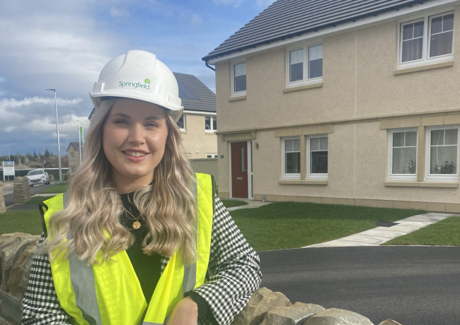 Kirsty, our Architectural Assistant Masterplan Co-ordinator at a Tulloch homes development
