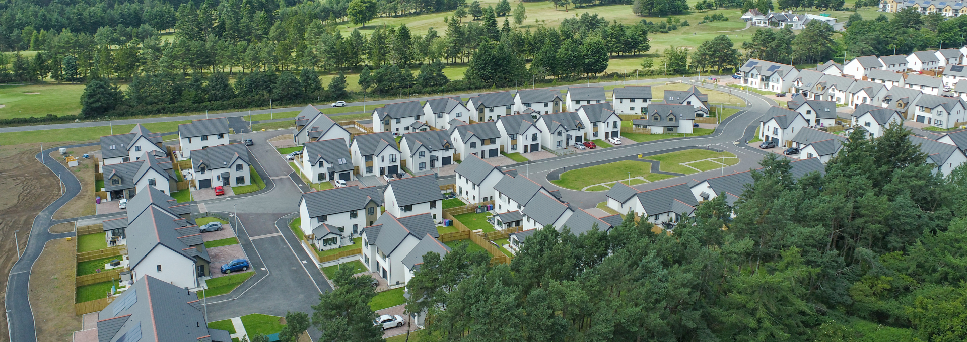 The Springfield Group - aerial view of Crescent North, Elgin