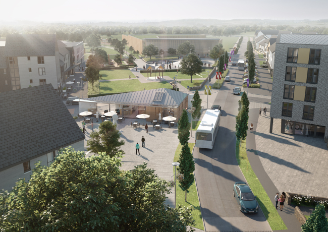 Overhead artists impression of Durieshill in Stirling