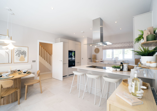 The stylish kitchen in the Ness show home.