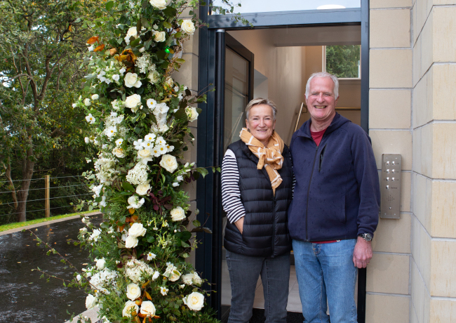 Kenny and Aileen, new home owners at Drummond Hill apartments, Inverness