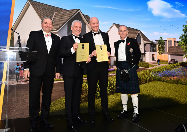 Two awards being presented to Tulloch Homes for the Drummond Hill development in Inverness