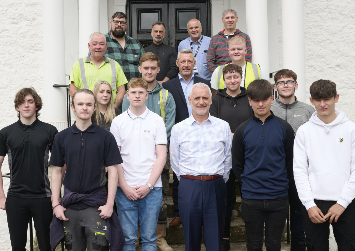 Tulloch Apprentices outside Stoneyfield House, Inverness